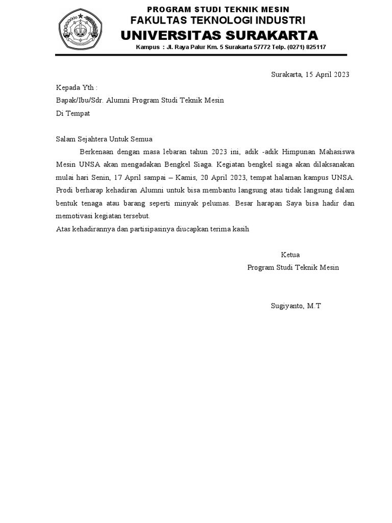 Undangan Alumni | PDF
