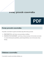 Formy Przeszłe Czasownika