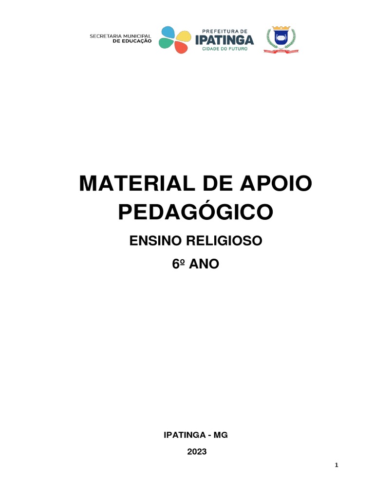 Apostila de Ensino Religioso 6º Ano | PDF