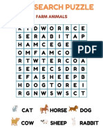 Word Search Activity_animals