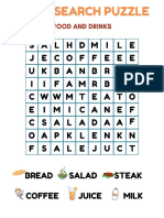 Word Search Activity - Food