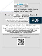 Inscripciones Memorias y Testimonios de Resistencia Al Terrorismo de Estado