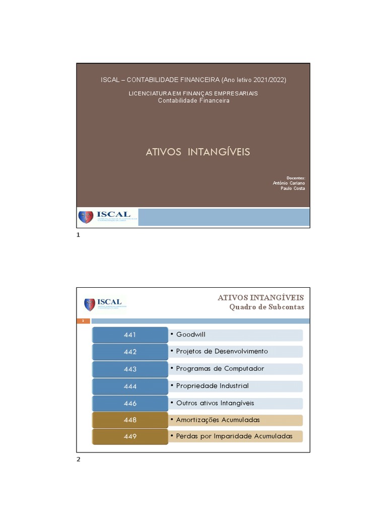 07 - Ativos Intangíveis | PDF | Ativo intangível | Patrimônio de marca ...