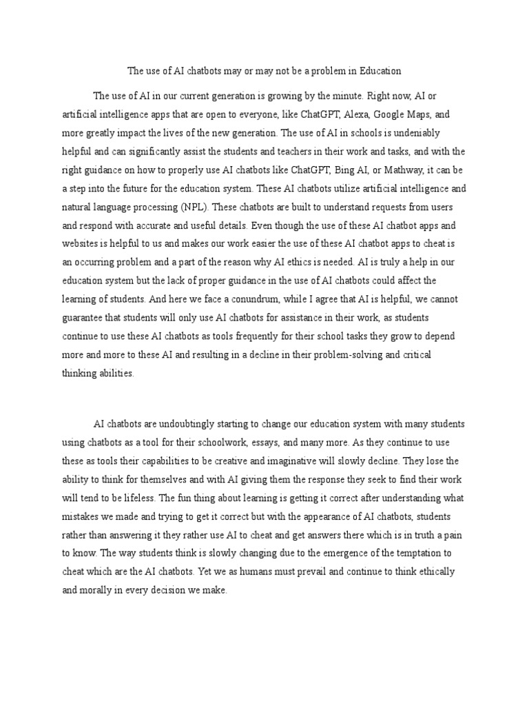 AI Chatbots: Impact on Student Learning | PDF | Artificial Intelligence ...