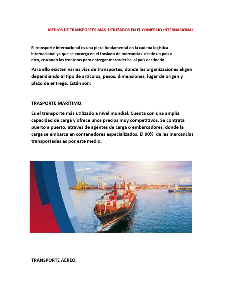 Medios de Transporte | PDF