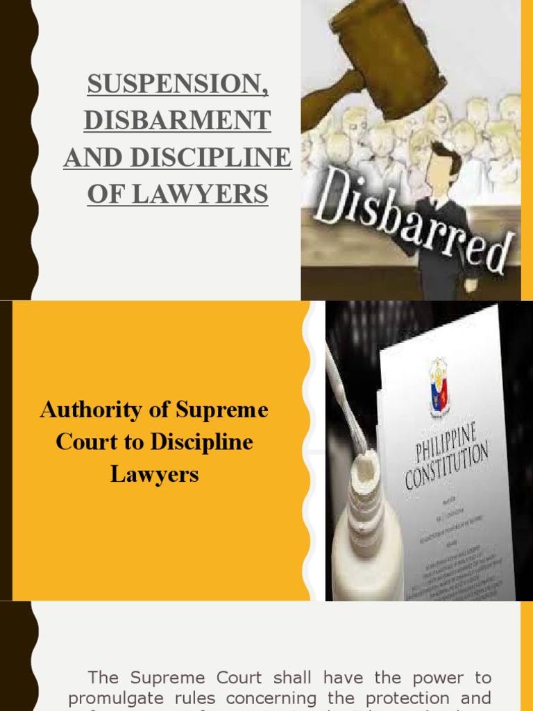 Suspension Disbarment and Discipline PDF Disbarment Practice Of Law