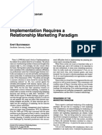 Implementation Requires A Relationship Marketing - Gummesson, Evert (1998)