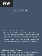 Swahili Numbers 1-100 Guide | PDF
