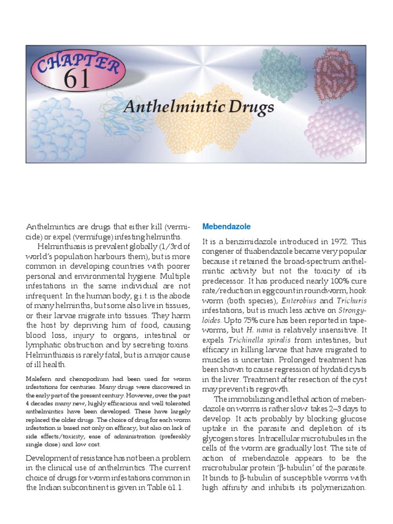 Anthelmintic Drugs | PDF | Medical Specialties | Clinical Medicine
