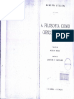 III - Husserl A Filosofia Como Ciência de Rigor