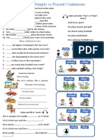 Present Simple Vs Present Continuous Worksheet