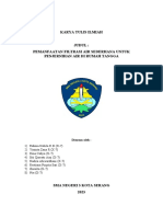 (X-7) Tugas Akhir Geografi Manfaatan Filtrasi Air Sederhana Untuk Penjernihan Air Di Rumah Tangga