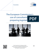 The European Commission's Use of Consultants in Preparing Legislation