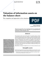 Valuation of Information Assets On The Balance Sheet