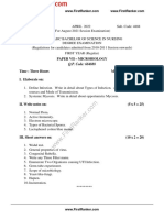 Paper Vii - Microbiology: Q.P. Code: 684888