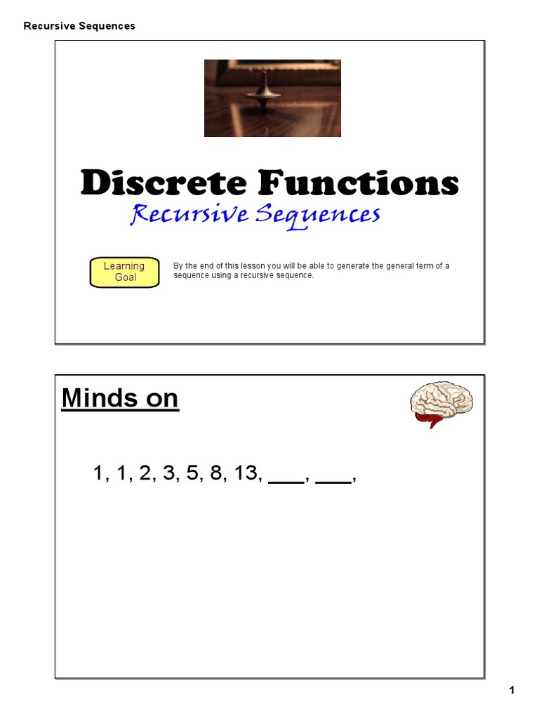 Recursive Sequence | PDF