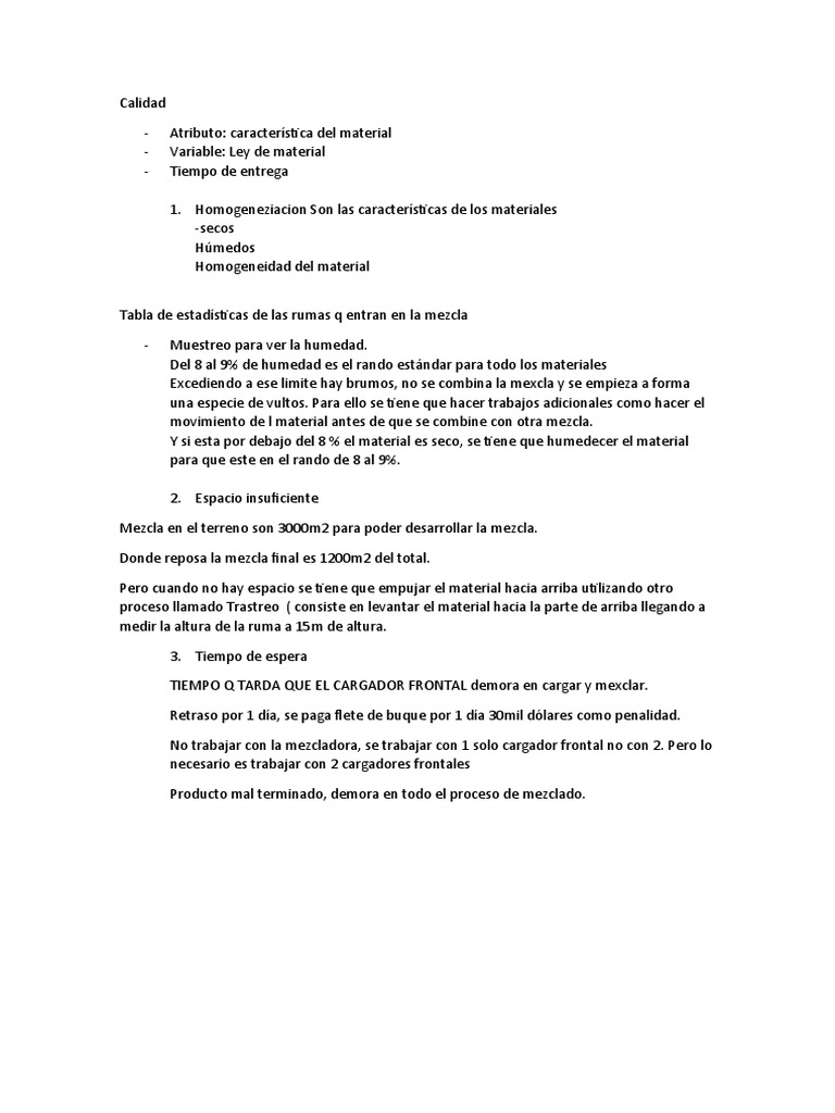 Calidad de Rumas PDF