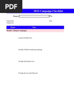 SEO Campaign Checklist - SEO and Webflow