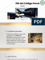 An Lisis Del Delito de Estafa: Curso: Derecho Penal V Docente: Lenin Alvarado Vara Estudiante: Eliane Mireya Ramos Soto