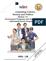 UCSP Q2 Module 10 Government Programs and Initiatives in Addressing Social Inequalities