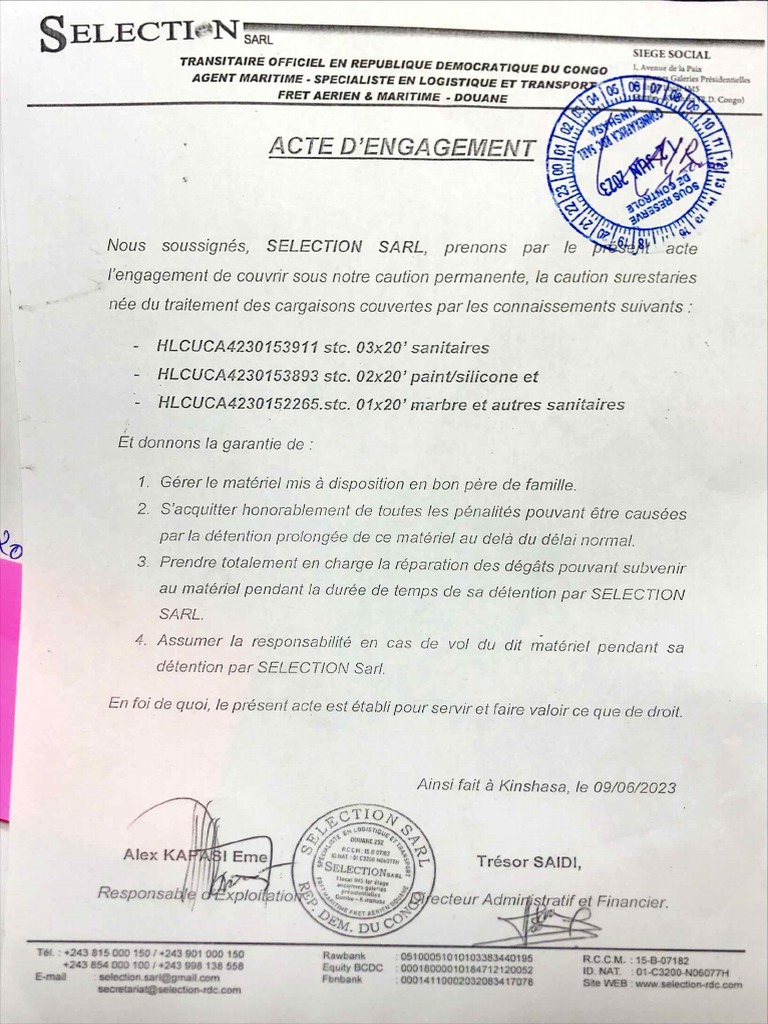 Acte D'engagement Conex | PDF