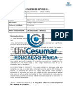 Atividade de Estudo 02: Nome Do Acadêmico: RA: Curso: Disciplina: Valor Da Atividade