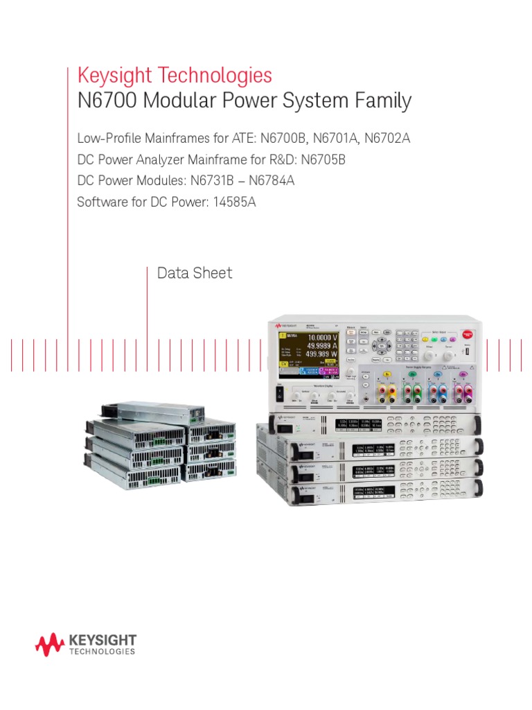 N6700 Modular Power System Family Keysight Technologies PDF