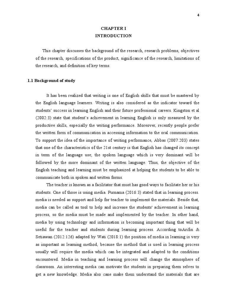Developing Intructional Vidios in Teaching Writing Materials of ...