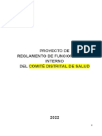 Reglamento Interno Del Comite Distrital de Salud