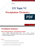 CHM121 Topic VI Precipitation Titrimetry