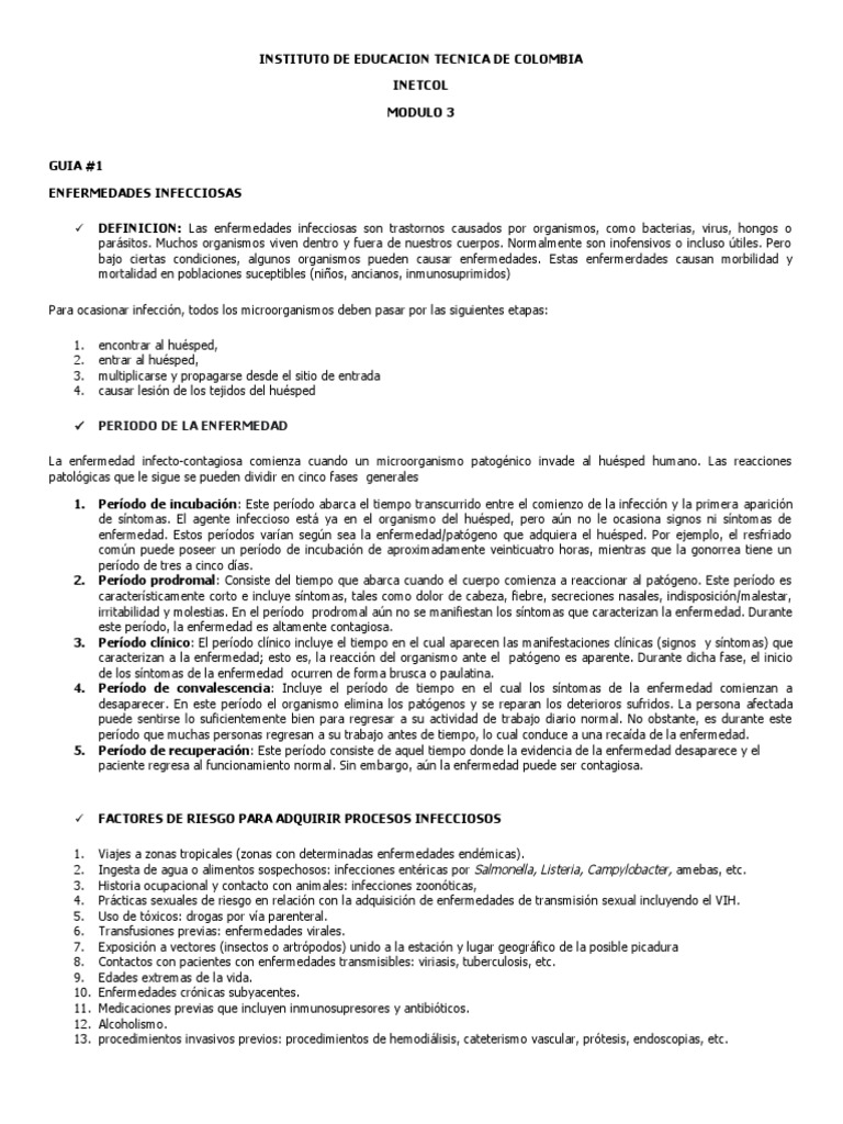 Qué Son Las Infecciones Pdf Sistema Inmune Infección