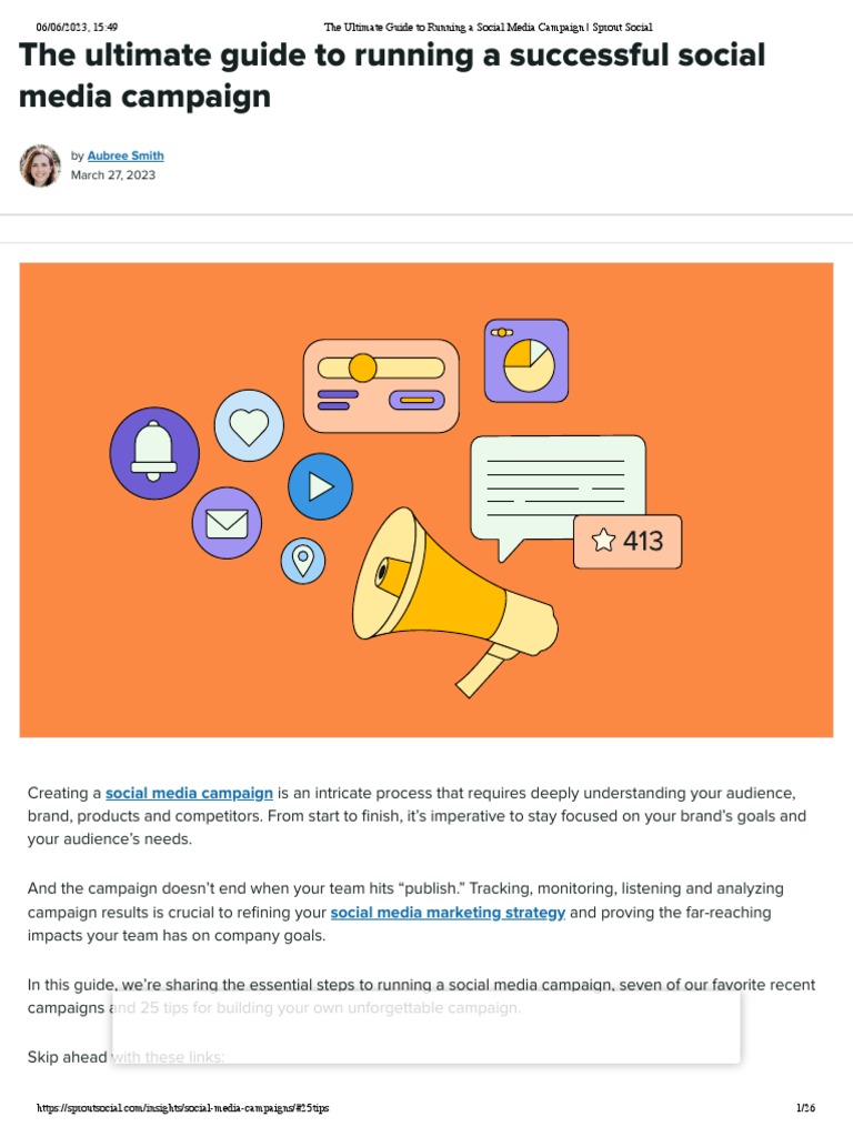 The Ultimate Guide to Running a Social Media Campaign _ Sprout Social ...
