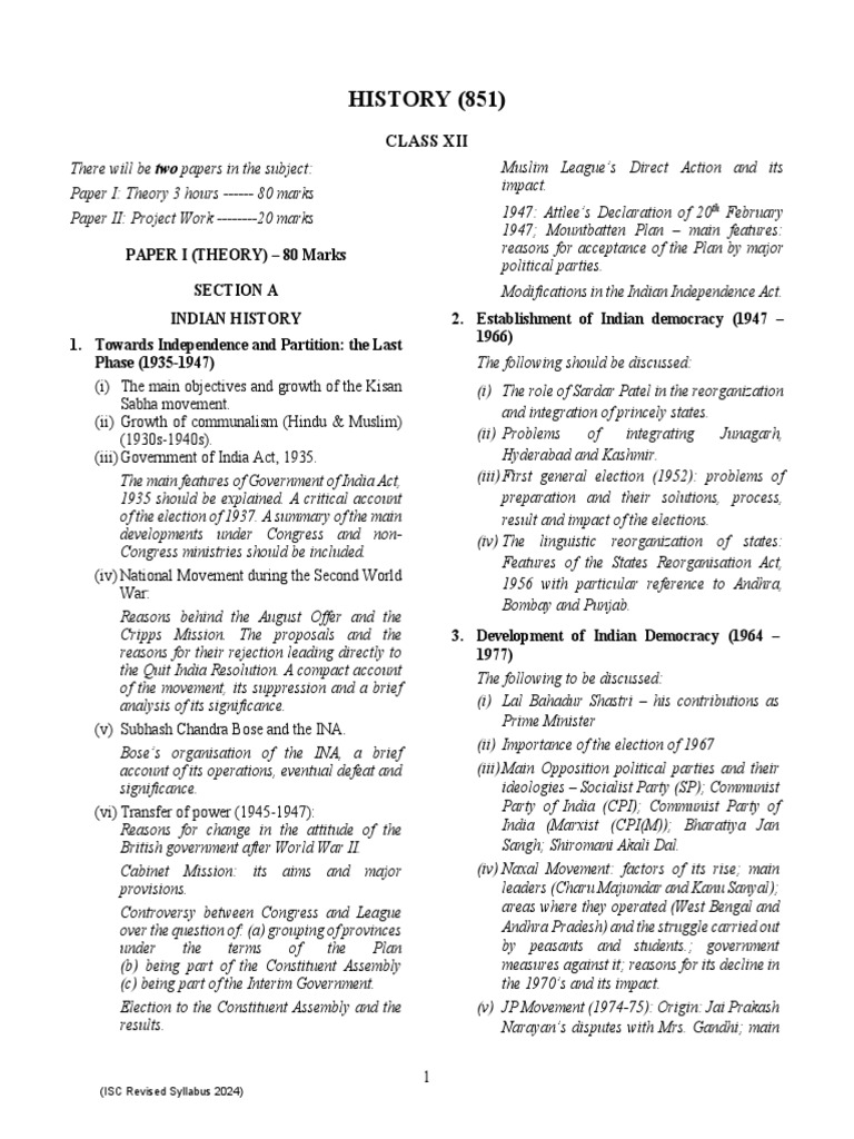 ISC History | PDF | Politics