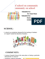 Effects of School On Community and Community On School