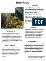 Infografia Machu Picchu