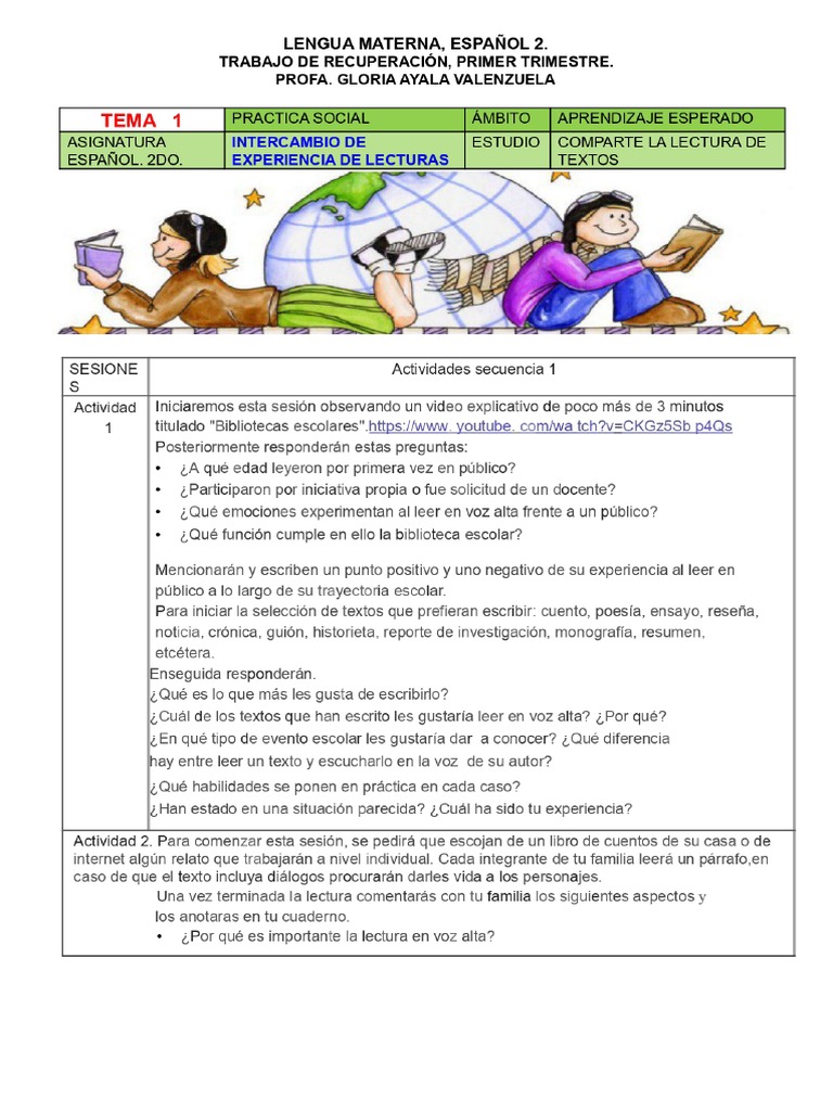 Espanol 2 1er. Trim PDF