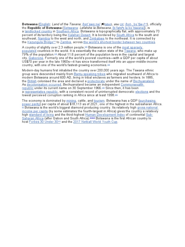 Botswana Pdf