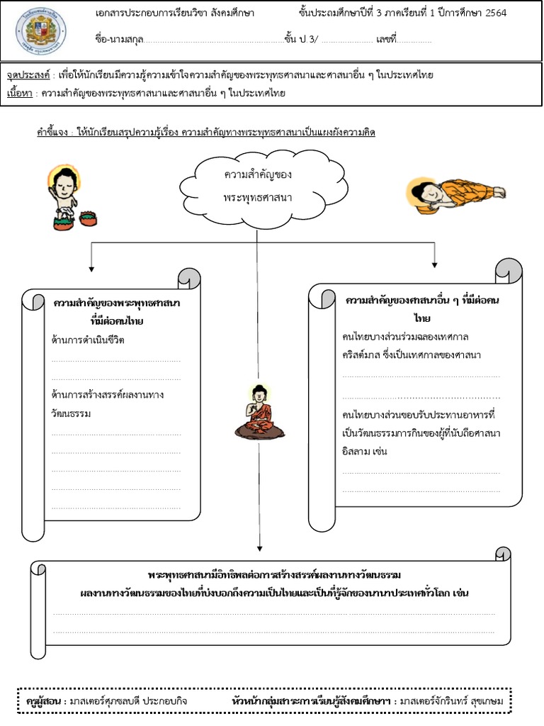 ใบงานสังคม ป.3 | Pdf