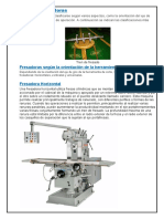Tipos de Fresadoras