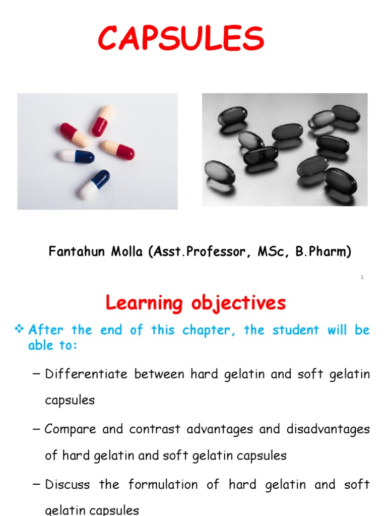 4. Hard Gelatin Capsule PDF Tablet (Pharmacy) Pharmaceutical