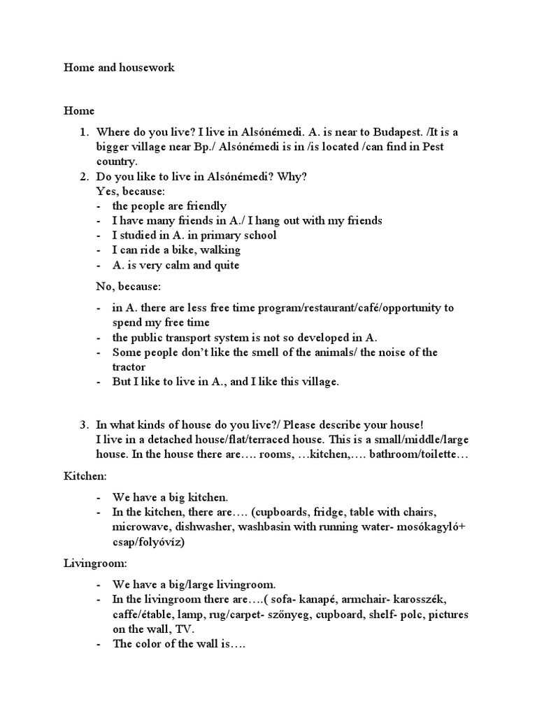 Housework and Home Life in Alsónémedi | PDF | Bedroom | Domestic Life