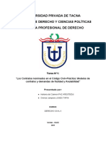 Tarea 2b - "Los Contratos Nominados en El Código Civil y Las Demandas de Nulidad y Anulabilidad - Práctica .