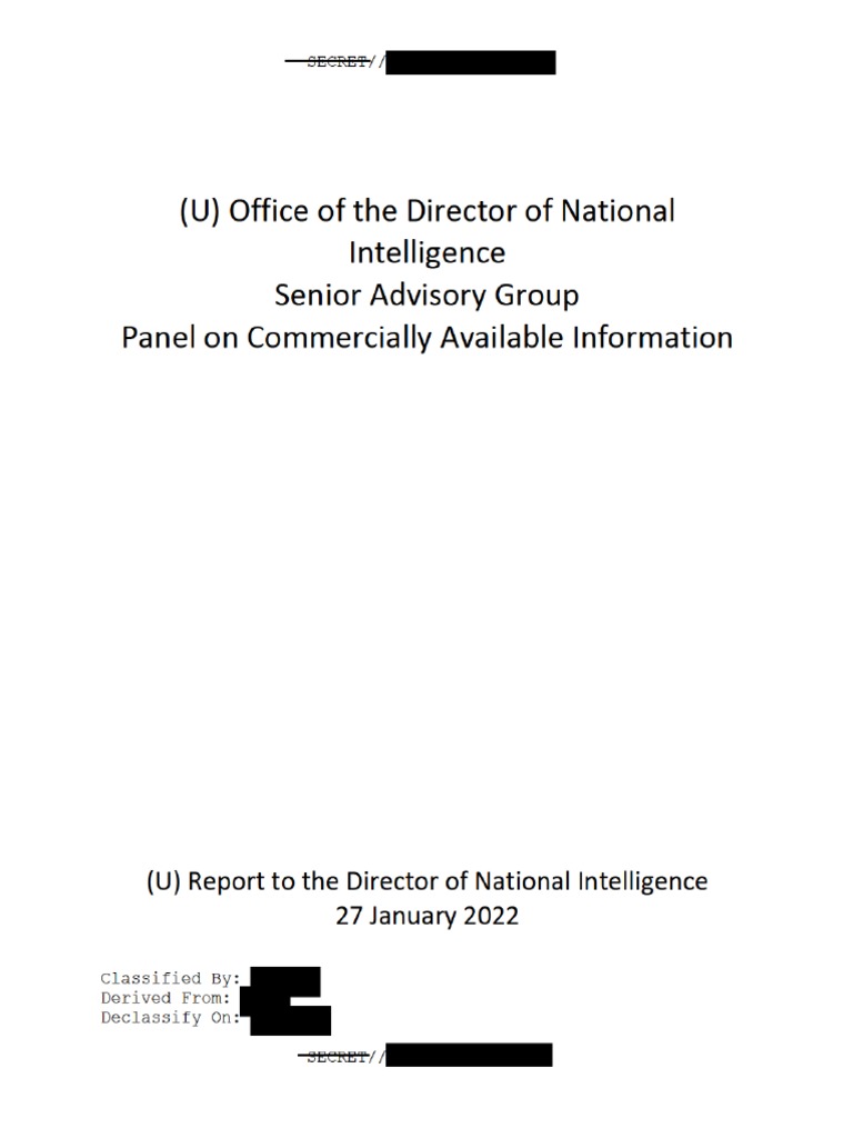 Odni Declassified Report On Cai January2022 Pdf Privacy Information
