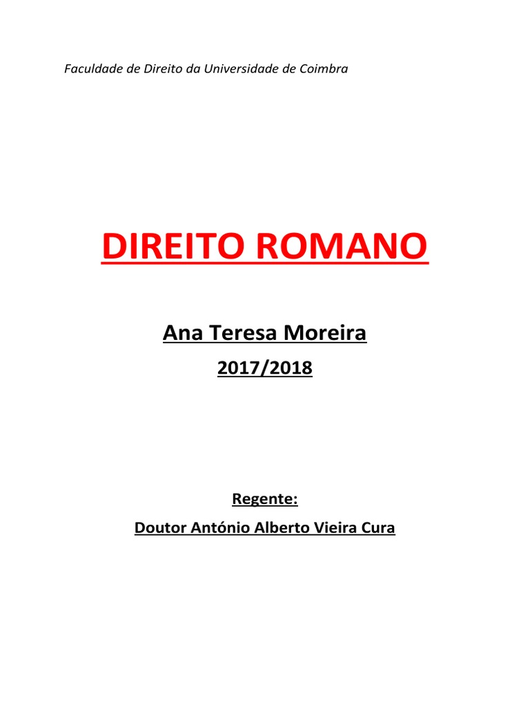 Sebenta Romano Completa | PDF | Lei Romana | Império Romano