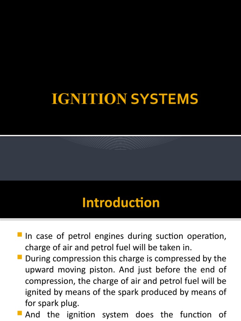 Ignition System PDF Ignition System Machines