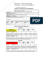 Evaluación Los Trenes Se Van Al Purgatorio