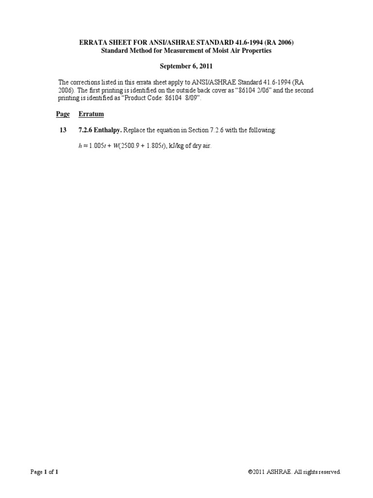 Errata 41.6-1994 (Ra 2006) | PDF | Technology & Engineering