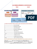 Present Simple Versus Present Continuous Hoja de Trabajo - 118417