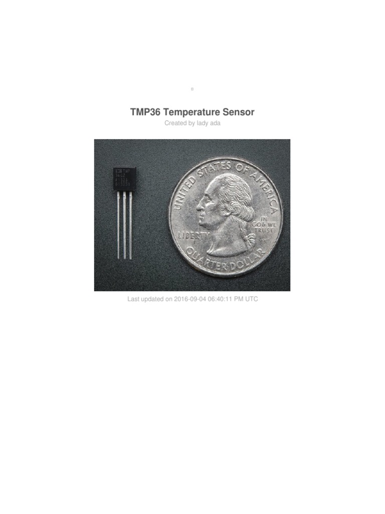 tmp36 Temperature Sensor | PDF