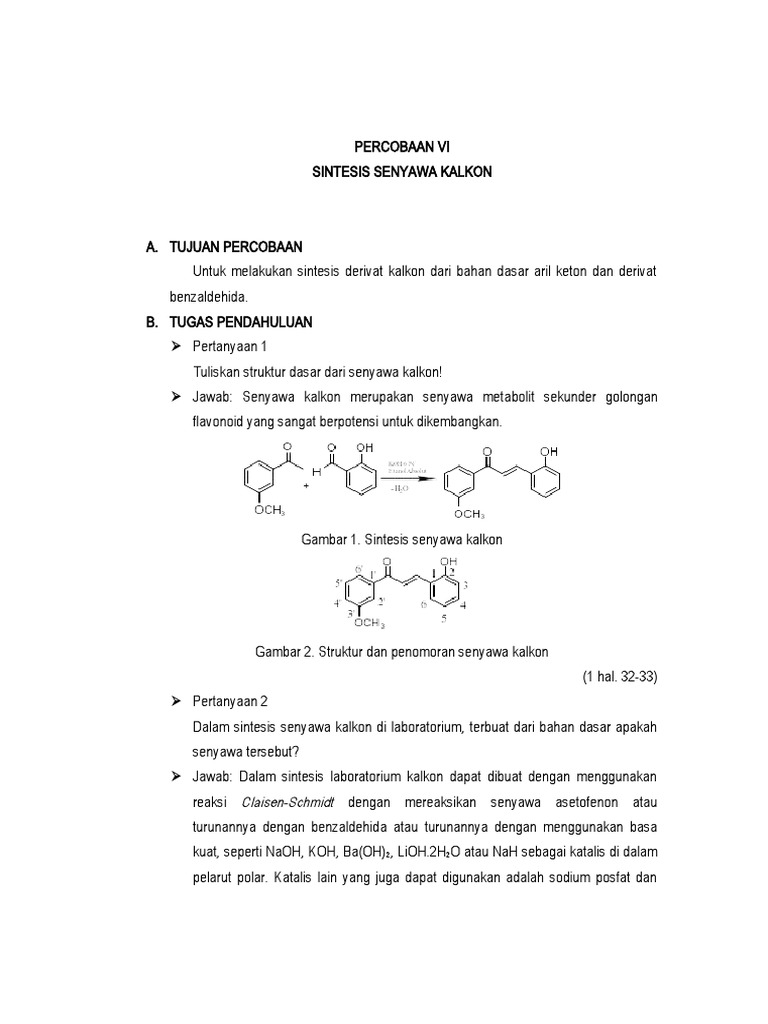 Sintesis Senyawa Kalkon dengan NaOH | PDF